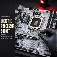 Mainboard Desktop H610M DDR4 WIFI V20 Canggih LGA 1700 PCIe 4.0 M.2 SATA untuk Komputer 12400 12400F, Suku Cadang Motherboard