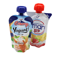 Sachet d'emballage de jus de thé en feuille d'aluminium Pochette à bec verseur pour sauce chili et ketchup Pochettes en plastique