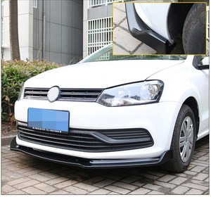 Labbro paraurti anteriore auto per Volkswagen VW <span class=keywords><strong>Polo</strong></span> 2014 2015 2016 2017 2018 parti del corpo Spoiler Splitter labbro anteriore - Product Image 5