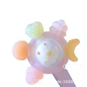 Anneau de dentition pour bébé Bâton de dentition pour bébé, hochet à main de fruits, jouet pouvant être bouilli, empêche les morsures à la main et apaise l'inventaire - Product Image 4