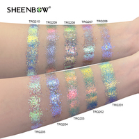 Poudre Multichrome Transparente Sheenbow Effet Aurore, Pigment Caméléon Duochrome Scintillant en Poudre Libre pour Maquillage