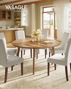 Table de cuisine ronde <span class=keywords><strong>VASAGLE</strong></span> de 47,2 pouces avec pieds coniques, table à manger ronde pour 4 à 6 personnes - Product Image 1