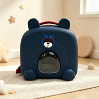 Kinderen EVA fruit-patroon teddybeer rugzak met luchtgevulde rugzitting, transparant venster, kleuterschooltas, 21L inhoud