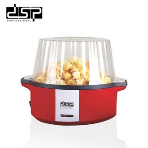 DSP Mesin Pembuat Popcorn Mini Merah Elektrik 220V Rumah Pabrikan Profesional Penjualan Laris 700W Pembuat Popcorn Udara Panas