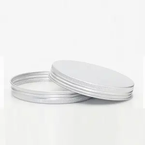 Ücretsiz örnekleri gümüş 89 400 89mm Metal döner kapaklı şişeler gümüş alüminyum kapaklı depolama konserve kavanozları