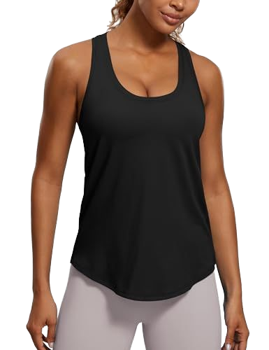 Wholesale Women's Cotton Spandex Breathable Jersey Fabric Racerback Sports Tank Top Sleeveless Yoga Workout Running Loose Fit