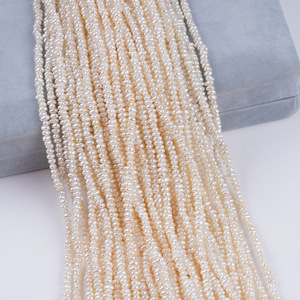 Perlas Sueltas Planas de Agua Dulce Naturales de 3-3.5mm, Color Rosa, para Accesorios de Joyería DIY Semi-terminados, Venta al por Mayor en Zhuji - Product Image 1