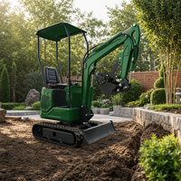 Mini-excavatrice Kubota de 1,2 tonne, micro-excavatrice homologuée EPA, excavatrice compacte sur chenilles, Euro 5, petite pelle pour travaux de jardinage et agricoles