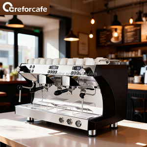 เครื่องชงกาแฟ Careforcafe 4200W สแตนเลสสตีล หม้อต้มน้ำสามชั้น 2 หัวชง ระดับมืออาชีพ สำหรับร้านค้า - Product Image 1