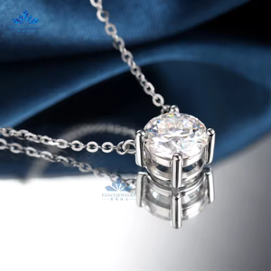 <span class=keywords><strong>Collana</strong></span> <span class=keywords><strong>Solitario</strong></span> con <span class=keywords><strong>Diamante</strong></span> da Laboratorio Rotondo IGI Certificato 0.5ct 1ct 2ct in Oro Massiccio 10K 14K 18K CVD HPHT - Product Image 3
