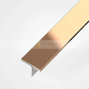 LL347 Decorative Mirror T-Shaped 304 316L <b>Tiles</b> Accessories Edge Trim Profile Stainless Steel <b>Tile</b> Trim for Wall Decoration - Product Image 1