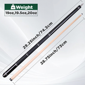 Taco de Billar <span class=keywords><strong>Profesional</strong></span> CUPPA de 58 Pulgadas con Baja Deflexión, Madera de Ébano, Unión Radial, Punta de 12.5mm <span class=keywords><strong>para</strong></span> Torneos - Product Image 4