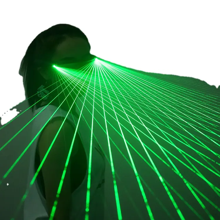 ホット販売LEDレーザーメガネ緑/赤/青発光パーティーメガネナイトクラブステージダンス小道具点滅LEDメガネ
