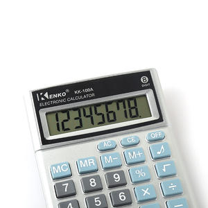 Calculadora electrónica Kenko Kk-100a de 8 dígitos, alimentada por batería, para oficina, escritorio, uso comercial, plástico blanco - Product Image 3