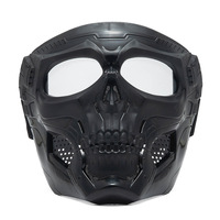 Masque de moto Harley Skull Design, coupe-vent, verres interchangeables, monture intégrale en ABS, compatible avec bandeau, pour sports tout-terrain
