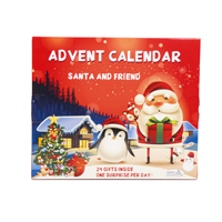Calendrier de l'Avent personnalisé de Noël, 24 pièces, boîte cadeau en carton, laminage mat, gaufrage, recyclable, pour chocolat, cosmétiques, surprise