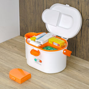 Gran oferta, caja de primeros auxilios familiar, caja de medicinas, organizador separado con bandeja removedora, contenedor de almacenamiento de plástico multifunción - Product Image 1