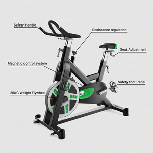 Bicicleta de Spinning Comercial Multiajustable, Bicicleta Fija para Ejercicio en Interiores con Altura Ajustable - Product Image 4