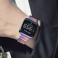 Montre digitale décontractée pour homme BESTWIN, de haute qualité, luxe, cadran carré, acier inoxydable, écran tactile