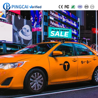 Pantalla LED P2.5 P3.33 P5 para Techo de Taxi, Letrero Programable Impermeable para Publicidad en Coches