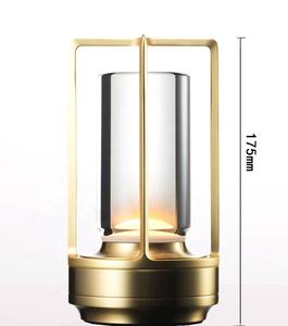 Золотая перезаряжаемая сенсорная Настольная лампа с регулируемой яркостью, оптовая продажа, переносная Ночная лампа для столовой - Product Image 5