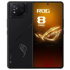 هاتف Rog 8 Pro الذكي الأصلي من الجيل الخامس مناسب للألعاب بشاشة AMOLED مقاس 6.78 بوصة 165 هرتز ومعالج كوالكوم 2400*1080 وبطاقة ذاكرة SD موديل رقم 8 Gen 3 وبطارية سعة 5500 مللي أمبير في الساعة وشاحن سريع 65 واط ويعمل بنظام الأندرويد