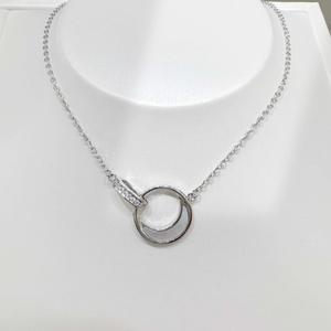 Collar con colgante de lazo de plata 925 para mujer, chapado en oro de 14k, con pedrería, para uso diario, venta al por mayor - Product Image 5