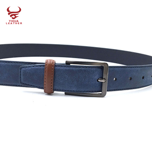 Cinturones de cuero con costura superior para hombre, cinturones de piel sintética de ante, cinturones de jeans para hombre - Product Image 4