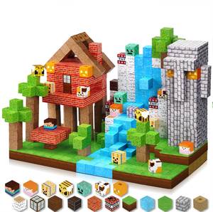 Ensemble de 150 blocs magnétiques - Ensemble de construction DIY Thème Jungle - <span class=keywords><strong>Logo</strong></span> personnalisable - Vente en gros d'usine - Product Image 1