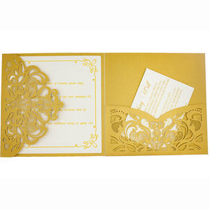 Invitations Xv Quinceanera, rose noire, paillettes dorées, <span class=keywords><strong>enveloppe</strong></span> à trois volets, pochette d'invitation de mariage, dossier carré, découpe au laser, pochette creuse - Product Image 6