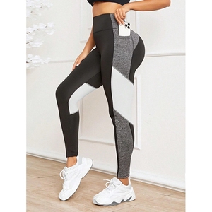 Leggings <span class=keywords><strong>de</strong></span> fitness et <span class=keywords><strong>de</strong></span> yoga pour femmes, taille haute, effet ventre plat, avec poches et <span class=keywords><strong>ceinture</strong></span>, en maille colorée, modèle international très demandé - Product Image 2