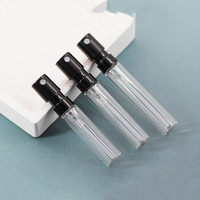 Flacon d'échantillon de parfum transparent personnalisé à sertir 1ml 1.5ml 2ml 2.5ml, mini flacon pulvérisateur en verre pour parfum