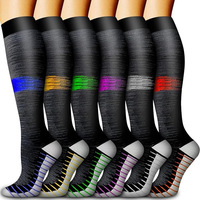 2024 Style chaud conception personnalisée logo 20-30mmHg femmes genou haute course athlétique sport infirmière chaussettes de Compression