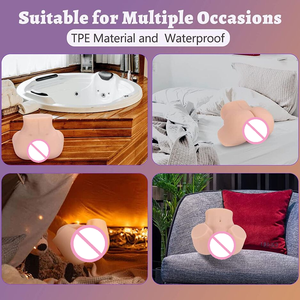 Bestseller: Masturbatore Maschile a Doppio Canale Impermeabile, Mezzo Busto con Texture Realistica della Pelle Color Carne e Fianchi Curvi - Product Image 6