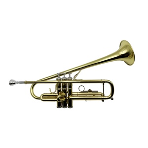 SEASOUND Trumpet nada emas Trompeta kuningan, Trumpet permukaan pernis badan profesional dengan instrumen bel miring - Product Image 2