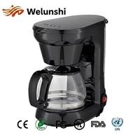 Cafetière électrique compacte WLS-1701 à 4 tasses avec carafe en verre, fonction maintien au chaud, vente en gros OEM pour la maison et le bureau