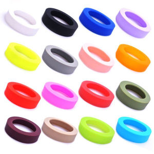 Manchon de protection antidérapant en silicone pour bouteille d'eau/gobelet sans BPA de 6,5/7/7,5 cm – Accessoire écologique réutilisable pour vaisselle de boisson - Product Image 2