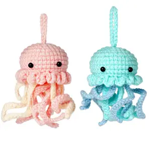 Niños ganchillo juguete ornamento pingüino Material paquete kit wobbles ganchillo animal DIY crochet kits