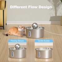 Fontaine à eau automatique pour chat 3,2 L, USB DC 5V, distributeur d'eau pour animaux de compagnie en acier inoxydable avec pompe silencieuse