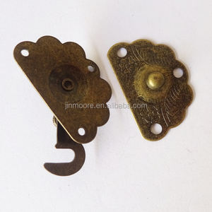 金属製ファンシーアンティーク真鍮ハスプスイングラッチ付きキャッチロック木製ギフト用ジュエリーボックス - Product Image 5