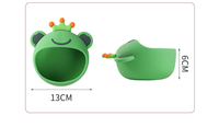 Bol en silicone avec cuillère fourchette paille baguettes dessin animé animal bol pour bébé