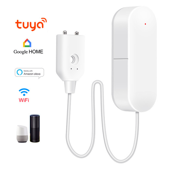 RSH Tuya Smart WiFi Water Leak Detector Home Kitchen Living Room Water Level Alarm Sensor Smart Product Category Alarm Systems
