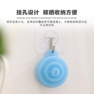 Silicone Extendable Mini Portable Folding Oil Funnel Green Food Grade Material Kitchen Gadget - Product Image 3