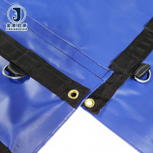 Bâche en <span class=keywords><strong>PVC</strong></span> robuste 24' x 27' imperméable 8 pieds. Bâches à plateau plat enduites et tissées avec 3 rangées d'anneaux en D - Product Image 2