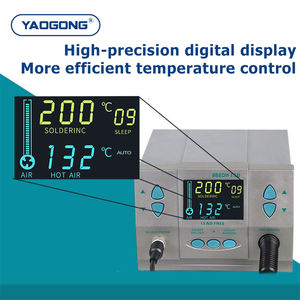 YAOGONG 862DW 1060W Thermostat intelligent numérique souffleur de chaleur <span class=keywords><strong>fer</strong></span> à <span class=keywords><strong>souder</strong></span> outils de réparation de téléphone portable pistolet à Air chaud Station de soudage - Product Image 2