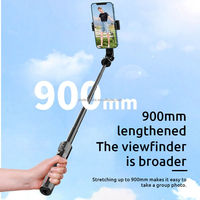 Özel Toptan Telefon Tutucu Selfie Çubuğu Tripod 900mm Uzatılabilir 360 Derece Döndürülebilir Uzaktan Kumandalı Deklanşörlü Konferans Vlog Çekimleri İçin