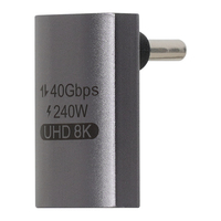 VCOM USB-C-Adapter 90 Grad USB4 Typ-C-Stecker Männlich zu Weiblich 240W 40Gbps für Mobiltelefon Laptop Synchronisation