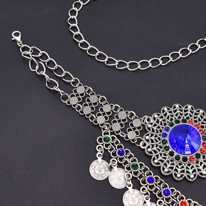 सिक्का लटकन कमर चेन पेट तुर्की जिप्सी शरीर श्रृंखला नृत्य गहने बोहेमियन विंटेज रजत मढ़वाया - Product Image 5