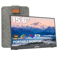 Monitor Portátil InnoView con Pantalla FHD 100% SRGB y Funda Protectora, Pantalla LCD Portátil de Expansión para Laptop