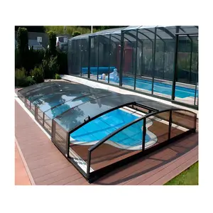 Above ground solar waterproof aluminium drain electric roller safety automatic swimming pool cover